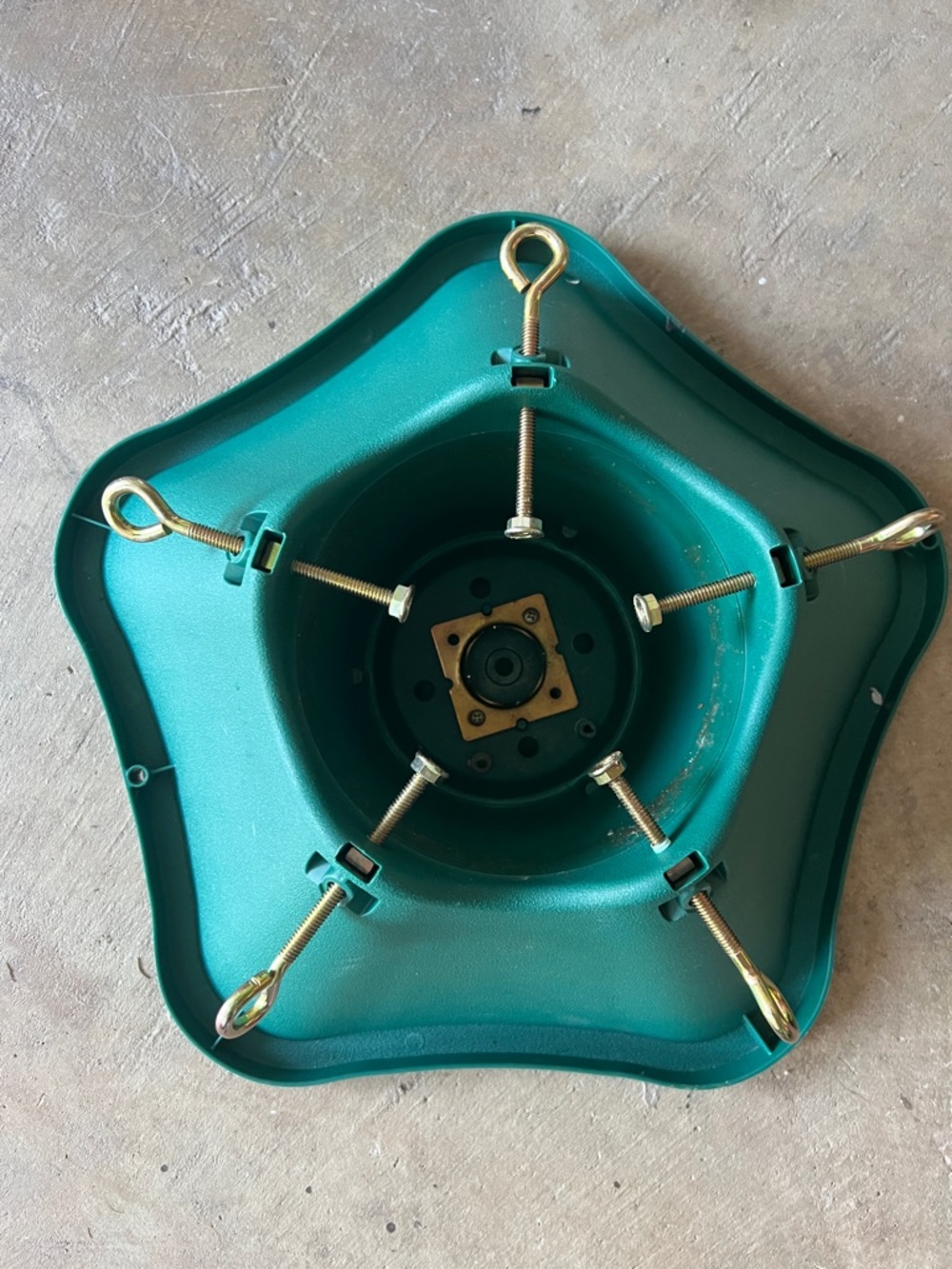 Green Plastic Christmas Tree Stand - Sturdy Holiday Base